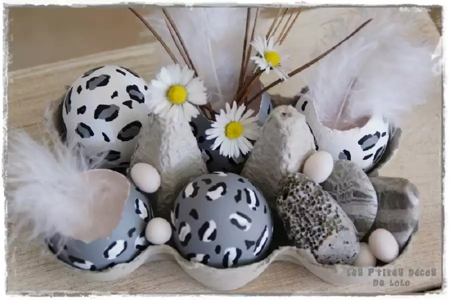 DIY œufs de Pâques motif léopard
