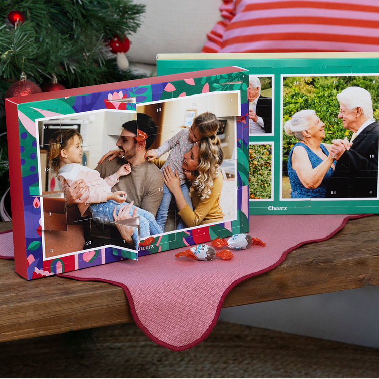 Calendrier de l'Avent photo personnalisé avec des chocolats