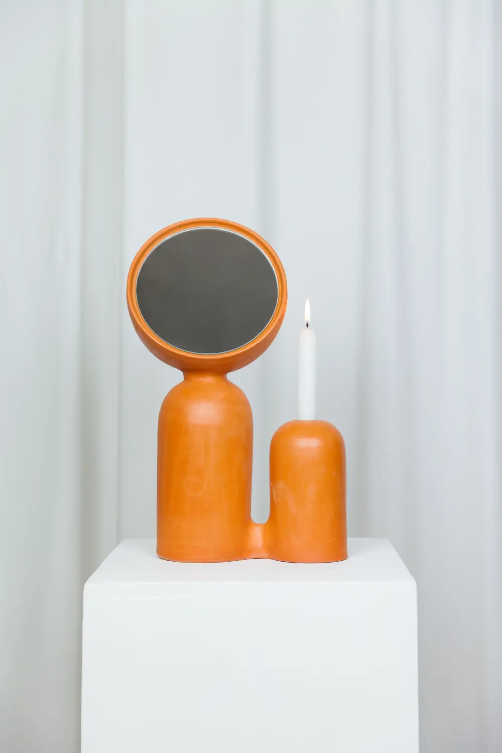 Coiffeuse mirror candlestick orange