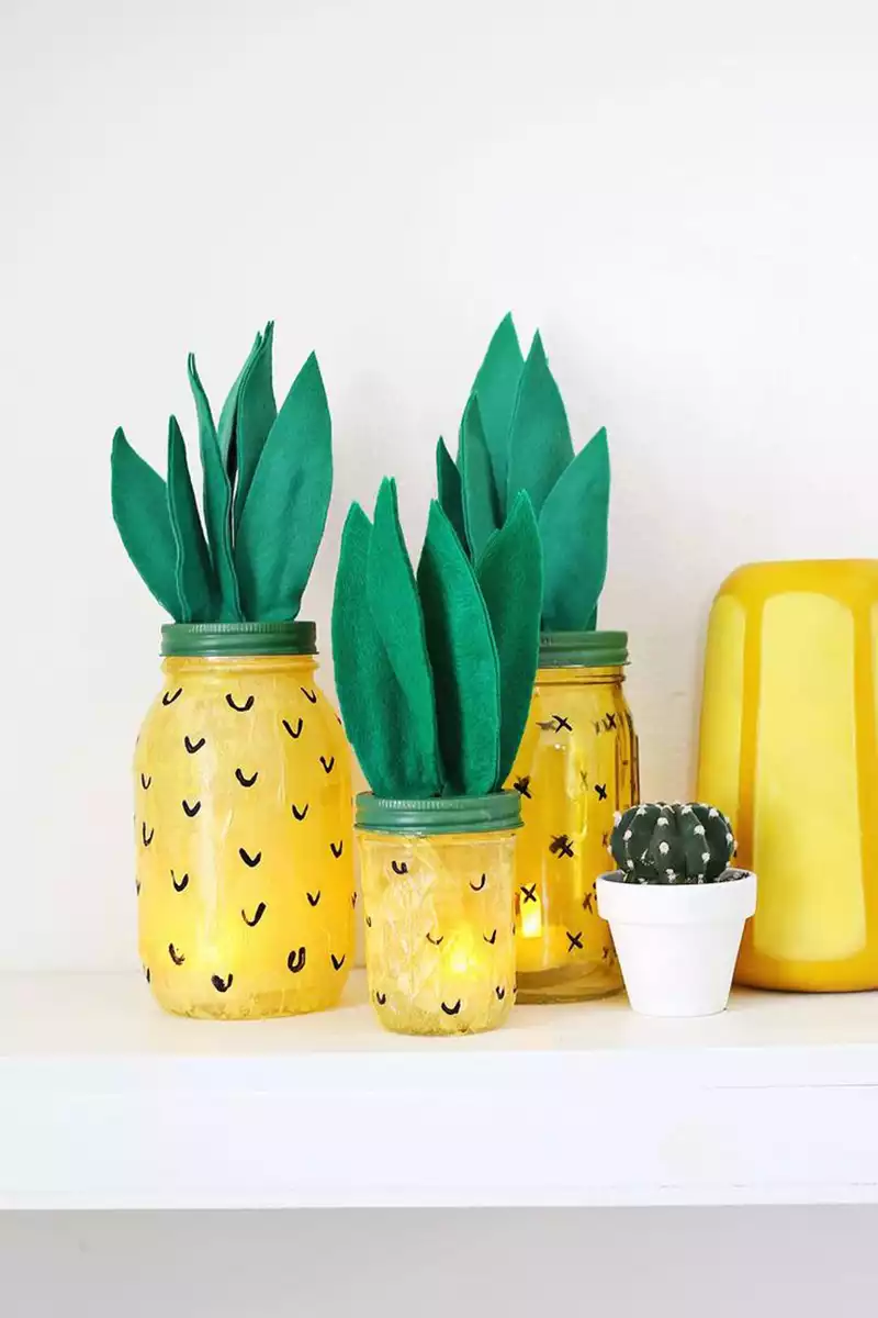 DIY lanterne forme ananas