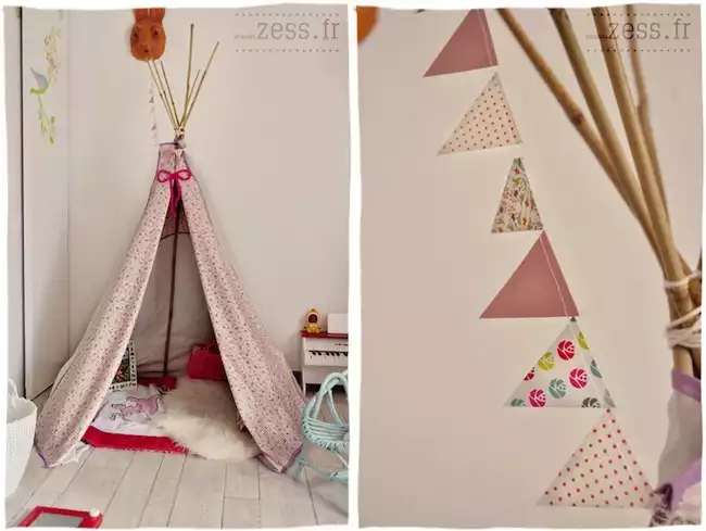 Tipi rose très girly