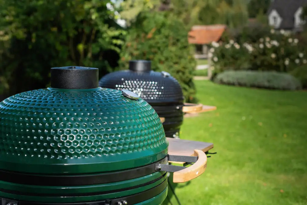 Barbecue kamado vert et noir