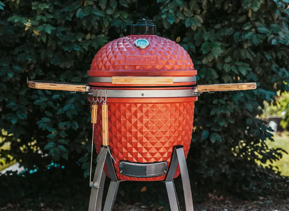 Kamado Kokko en céramique couleur corail