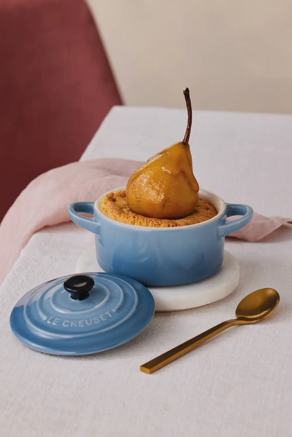 Mini-cocotte émaillée bleue Le Creuset, collection fête des mères