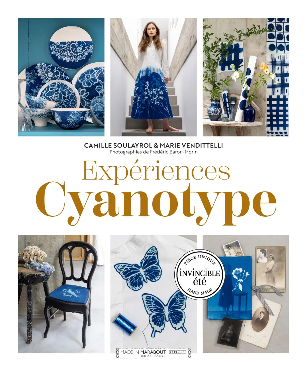 Couverture du livre Expériences Cyanotype aux éditions Marabout