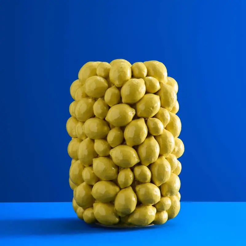 Vase citrons jaunes